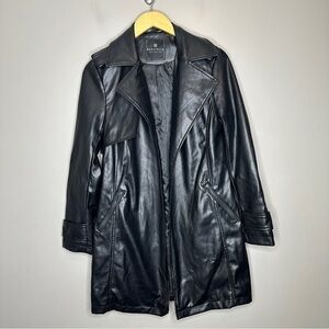 Bagatelle Faux Leather Blazer Trench coat